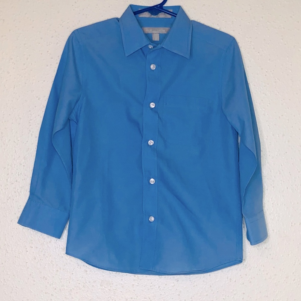 Nordstrom Boys Wrinkle Free Blue Button Down